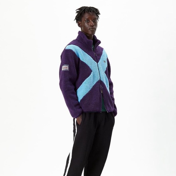rowing blazers purple & blue sherpa jacket - Picture 3 of 4